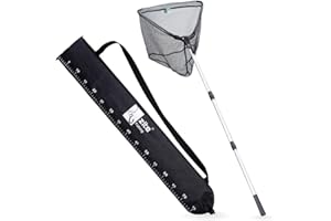 Zite Épuisette de pêche caoutchoutée pour la pêche - Épuisette télescopique - Différentes longueurs également pour les enfants