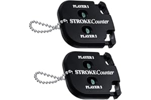 Groify Player Stroke Counter, 2 Pack Mini Golf Scoring Counter, 2-Digit Square Golf Count Shot Stroke Putt Score Counter with Key Chain for Golf Game Scorekeeper