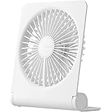 JISULIFE Piccolo Ventilatore da Tavolo, Mini Ventola da scrivania Portatile USB Ricaricabile 4500mAh Batteria, 160° Pieghevol