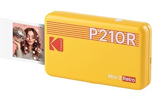Kodak Mini 2 Fotodrucker für Smartphones, Format 54 x 86 mm, kabellos, tragbar und kompati