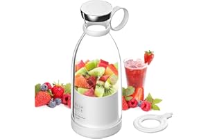 TETIPA Blender Smoothie, 350ML Mixeur Blender Portable Mini , Fresh Juice Blender Bouteille, Smoothie Mixer Bottle Multifonctionnel Personal Bottle avec USB Rechargeable