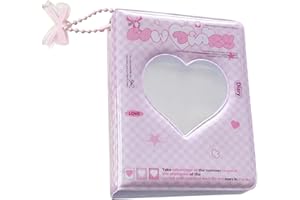 DUBBULON Binder Photocard K-pop - M-ini Álbum De Fotos K-POP, Soporte Para Tarjetas De Fotos Con Corazón De Amor, Soporte Para Tarjetas Fotográficas K-pop Para Coleccionar Imágenes, Photocard Sleeves