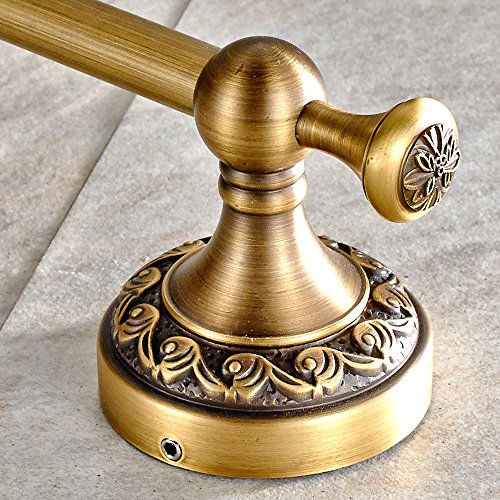 Weare Home Klassic Solide Kupfer Einzeln Handtuchstangen Handtuchhaken Handtuchhalter, mit Einschnitt Retro Bronze Beschichtung Wandmontage Haltbar Badzubehör Badaccessoires Dekor für Küche - 4