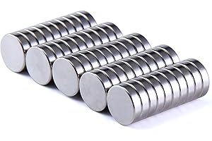 Bohaner 50 Pack N-52-Magnets 12mm x 3mm Neody-mium Magnets for DIY Whiteboards, Fridge, Crafts, Arts, Home and Office Used in Kitchens, Refrigerators, Showcases, Warehouses
