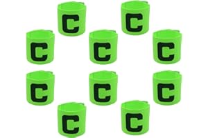 Hosifiy 10Pcs Fußball Kapitänsbinde, Nylon elastische Kapitän Armbänder Einstellbare Fußball Armbinde C Arm Band für Jugend Erwachsene Sport Training