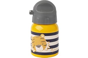 Sigikid 25376 Edelstahl Trinkflasche Tiger 250ml empfohlen für Kinder ab 1 Jahr, robust, auslaufsicher, bruchfest