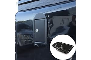 DIYUCAR Tappo del serbatoio del carburante per auto, coperchio del serbatoio del carburante per Land Rover Defender 90 110 130 2004-2019, lega di alluminio, accessori esterni, nero