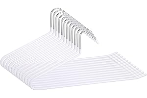 Huiguli Lot de 12 Cintre Pantalon avec Extrémité Ouverte, Anti Glisse Cintres Porte-Pantalons Cintre Gain de Place, pour Jeans, Pantalons, Serviettes, Écharpes