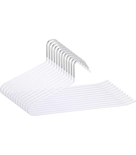 Lot De 10 Cintres Pantalon Métal Avec Embouts Caoutchouc - Anti-dérapants, Fin, Gain De Place