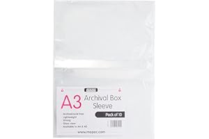 Artcare 15142001 A3 Archival Box Sleeves PK 10 (not Punched), Synthetic Material, 45.5x0.1x35.5 cm