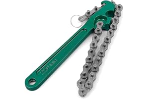 CHSEROK Ölfilterschlüssel & Ölfilter Schlüssel, Ölfilter Werkzeug, Ölfilterband, Kettenschlüssel, verstellbarer 9-Zoll-Ölfilterschlüssel, geeignet für mechanische Wartungsarbeiten an Maschinen