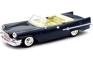 Htc - Voiture Americaine Chrysler 300 E 1959 Bleue Interieur Blanc 1/43°