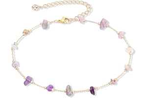 FUNEIA Fußkette Gold 14K Vergoldet Fußkettchen für Damen Gold Wasserfest Verstellbar Fussketten für Frauen mit Anhänger Gänseblümchen Teufelsauge Stein Herz Sommer Glitzer Boho Mädchen Fußschmuck