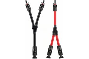 Binamao 6 mm² solkabel Y-distributör, 1Y2 10 AWG kontakt solpanel kabel hane MMF och FFM-kontakt solcellskontakt, plug & Play