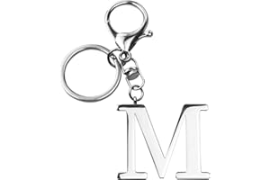 ORUZA Letter Keyring Alphabet Initial Keychain, Metal Letter Key Ring for Women Men Handbag Wallet Purses Letter