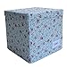 Minene Storage Cube - Blue Flowers star storage baskets, square storage box, large fabric storage box - great for toy storage, kids storage