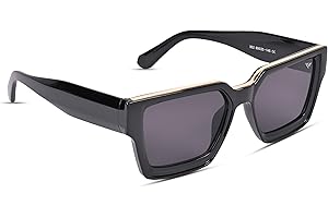 Voyage UV Protected Black Square Men & Women Sunglasses (952MG3669 |Black Lens | Black Frame)