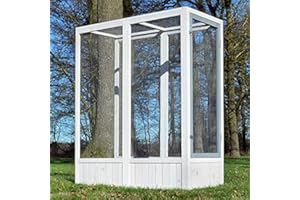 BB LOISIR Voliere Cage a Oiseaux en Bois de Haute Qualite 52 x 114 x 136 cm Extension Modele Luise 310
