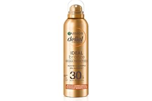 Garnier Delial Ideal Bronze Bruma Protectora Bronceadora [0% Alcohol]. Alta Protección FPS 30. Secado rápido. Para cuerpo y rostro. Invisible para todo tipo de piel. Muy resistente al agua. 150 ml