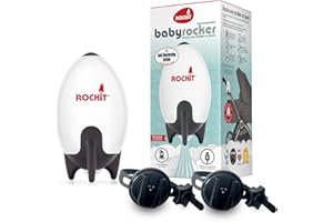 Rockit Rocker Rechargeable with Two Brackets - Baby Sleep Aid Gently Rocks Any Stroller or Buggy, Adjustable Speed with 60 Minute Timer - Fits All Pushchairs & Prams to Create a Baby Bouncer