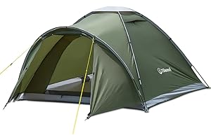 TILENVI Tienda de Campana con Lobby, Tiendas de Mochila Impermeables PU5000, Tienda de Campana Ultra Ligera 3-4 Estaciones para 2-3 Personas, Montaje instantáneo para la Playa, el Trekking 2024