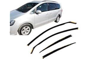 ‎J&J AUTOMOTIVE J&J AUTOMOTIVE | Windabweiser Passend Für Alhambra 5-Türer ab 2010, Heko Regenabweiser, Getönt, Set 4-Teilig, Vorne, Hinten, Aerodynamisch