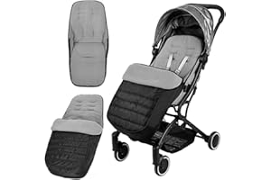 HKSICHENGKEJIUK Universal Pushchair Footmuff Fleece Lined Baby Stroller Bunting Bag Waterproof Windproof 2 in 1 Pram Foot Cover Winter Warm Cosy Toes Detachable Buggy Seat Liner Cushion Infant Toddler Sleeping Bag