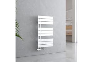 EMKE Scaldasalviette da bagno, 762 x 400 mm, Scaldasalviette piatto, scaldasalviette, scaldasalviette, scaldasalviette, scaldasalviette da bagno, bianco 342 W