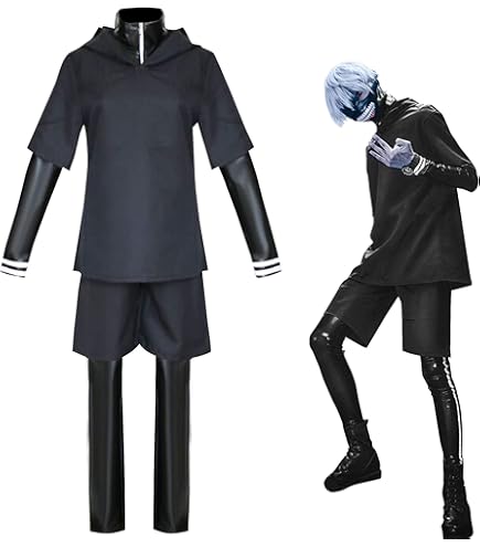Masque Cosplay Tokyo Ghoul Kaneki Ken - Cuir PU Réglable - Pour Halloween, Fêtes Et Conventions