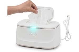 Noaya Baby Wipes Warmer - Wet Wipe Holder, Wet Wipe Warmer for Babies with Small Night Lights and 3 Temperature Control, Rapid Heating, Suitable for Home Use