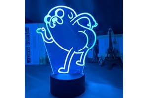 LBVRGG Adventure time Jack dog led night light bambini camera da letto decorazione touch sensor 3d illusion light bambini vacanza regalo di compleanno-7 colori senza telecomando