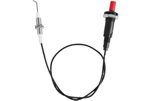 BTFO Piezo Igniter with Spark Ignition, Metal Propane Push Button Threaded Electrode Grill Igniter Fire Pit Lighter Replacement for Gas Fireplace Oven Heater BBQ Torch Kitchen Outdoor Practical Accessories