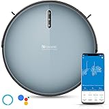 Updated 2020 Version Proscenic 830T WLAN Saugroboter, Staubsauger Roboter (3 in 1: Saugroboter mit Wischfunktion), App- und Alexa Steuerung, 350ML Wassertank,Magnetband für Bereich Begrenzung