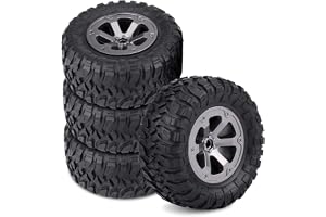 RC Crawler Däck 4st Off Road Car Gummi Däck Fjärrkontroll Militärbil för 1:16 RC Crawler Tillbehörsdel