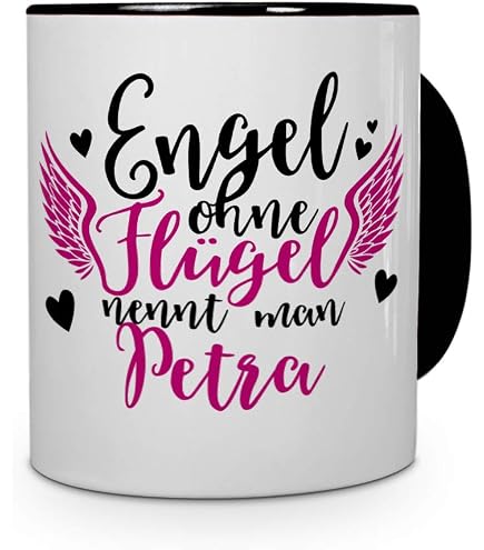 Personalisiere Tasse Mit Namen Lea – Positive Eigenschaften Tagcloud, Pink, 325 Ml, Spülmaschinenfest