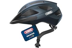 ABUS Macator Casco da ciclismo- casco sportivo per principianti - adatto anche a chi porta i capelli raccolti in una treccia - per uomo e donna