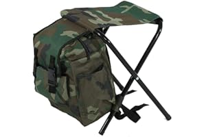 VGEBY Sillas Plegables de Pesca, Camuflaje Taburete de Asiento de Pesca con Bolsa de Almacenamiento para Acampar Pesca Senderismo Jardinería Viajar Picnic Mochila Silla Caza