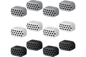 NYXSEAT 12 sztuk silikonowych trenerów szczękowych, Jawline Trainer, Jaw Exerciser dla mężczyzn i kobiet, trener mięśni twarzy (czarny, biały, szary, 3 x 1,6 x 1,5 cm)