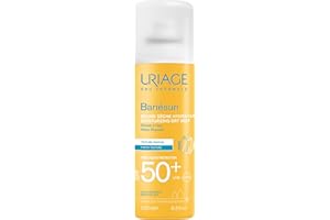 Uriage Bariesun Brume Solaire Sèche Hydratante SPF50+ - Haute Protection UVA/UVB & Lumière Bleue - Spray Corps Facile à Appliquer - Résistant à l'Eau - Effet Léger, Frais - Peaux Sensibles - 200ml