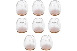 UOOOM 8 szt. okrągłe dolne okrągłe otwierane czapki na nogi krzesła silikonowe meble stół nóżki ochraniacze na podłogę (1216-14#)