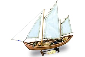 Artesanía Latina - Maquette de Bateau en Bois - Bateau de Pêche Doris Français Saint Malo - Modèle 19010, Échelle 1:20 - Modèles Réduits à Assembler - Niveau Débutant