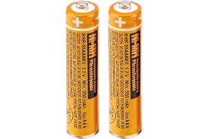 JAPUSOON HHR-55AAABU NI-MH - Batteria ricaricabile per Panasonic 1,2 V, 550 mAh, AAA, per telefoni cordless BT Gigaset, 2 pezzi