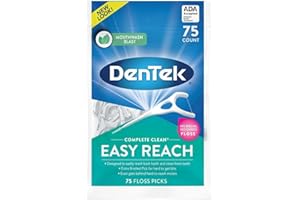 DenTek, Selecciones completas de hilo limpio 75 púas de hilo dental, paquete de 3, 225 unidades