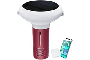 GIDIGI Moniteur d'eau de piscine intelligent WiFi 7 en 1, testeur numérique flottant de pH/chlore/sel/ORP/TDS/EC/température avec application, surveillance à distance des piscines d'eau salée/hors sol, spas