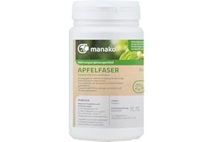 ‎MANAKO manako Apfelfaser Dose Ballaststoffe, 500 g Dose (1 x 0,5 kg) | 500 g (1er Pack)