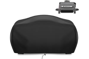 BRUWAA Premium Grill Cover Fit Ninja Woodfire Grill [OG701EU] con fascia elastica e 2 cavi regolabili, Oxford impermeabile antipolvere, adatto per griglie con dimensioni di 51 x 46 x 34 cm.