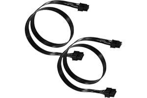 BTFO 2pcs Graphics Card Power Cables for Corsair, Total Length 2ft 8 Pin GPU Graphics Card Power Cables Accessories Compatible with Corsair Type 3 Type 4 PSU Not for EVGA PSU(Black)