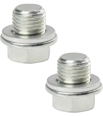 eMagTech Tappo di Scarico Olio per Coppa Motore Magnetico in Acciaio Inossidabile M18x1,5mm con Rondella di Schiacciamento in Rame di Ricambio per Maggior Parte delle Auto E Moto