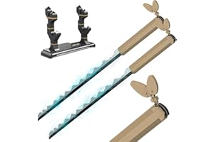 QLT QIAOLETONG Demon Animes Slayers Cosplay Hashibira Inosuke Katana - Blocs de construction décoratifs - Cadeau pour adultes et garçons à partir de 6 à 16 ans - Avec support fourreau (compatible avec l'épée Lego