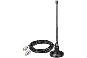 Bingfu 27MHz CB Radio Antena Base Magnética Soft Whip PL259 & BNC Macho Compatible con Cobra Midland Uniden Maxon President Mobile CB Radio Antena Kit para Coche Camión